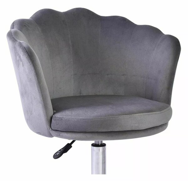 Kancelárske kreslo ROSE VELVET, sivé