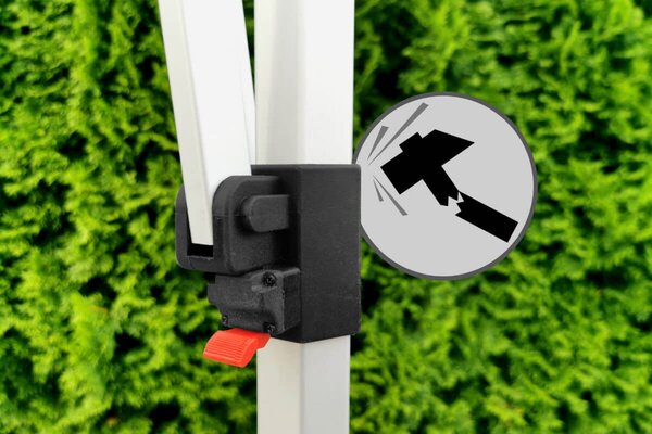 BRIMO Rozkladací stan 2x3m - s 3 stenami - Biela