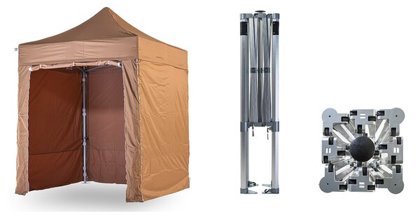 Nožnicový párty stan 2x2 m TENTino BIG HEXAGON EXTREME Farba opláštenia: 1A - BIELA
