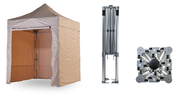 Nožnicový párty stan 2x2 m TENTino BIG HEXAGON EXTREME Farba opláštenia: 1A - BIELA