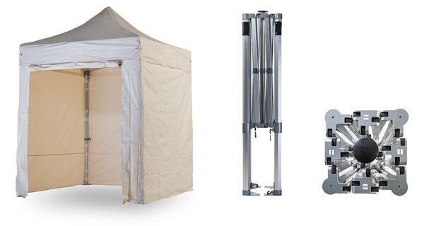 Nožnicový párty stan 2x2 m TENTino BIG HEXAGON EXTREME Farba opláštenia: 1A - BIELA