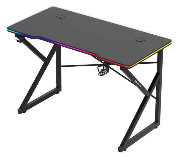 JAKS Herný stôl s led osvetlením Hero 1.7 RGB čierny