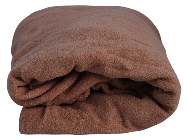 TOP Q froté prestieradlo HNEDÉ 90x200 cm