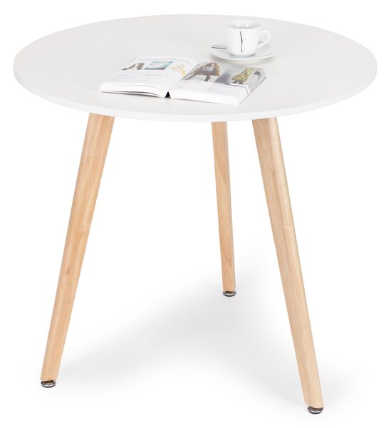 ModernHome Drevený stôl, okrúhly - 80 cm
