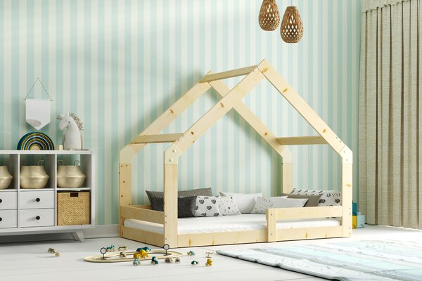 HRUŠKA Domčeková posteľ DOMČEK 2 160x80 - prírodná borovica