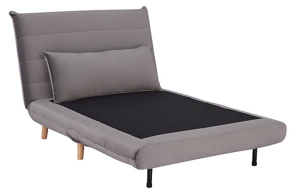 Sivé rozkladacie kreslo SPIKE VELVET
