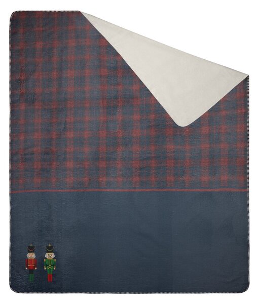 VIANOČNÁ BAVLNENÁ DEKA PETER 200X220 CM VZOROVANÁ