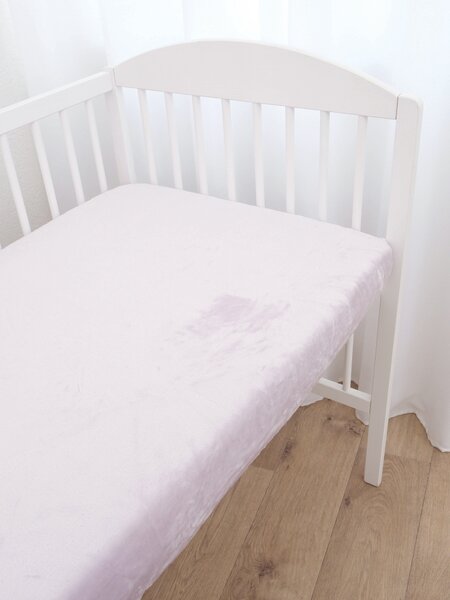 Plachta mikroplyš Deluxe do postieľky 60 x 120 cm - lila