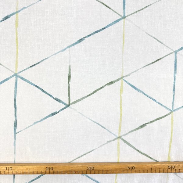 Metráž Záclonová látka Geometria v. 290 cm - Biela