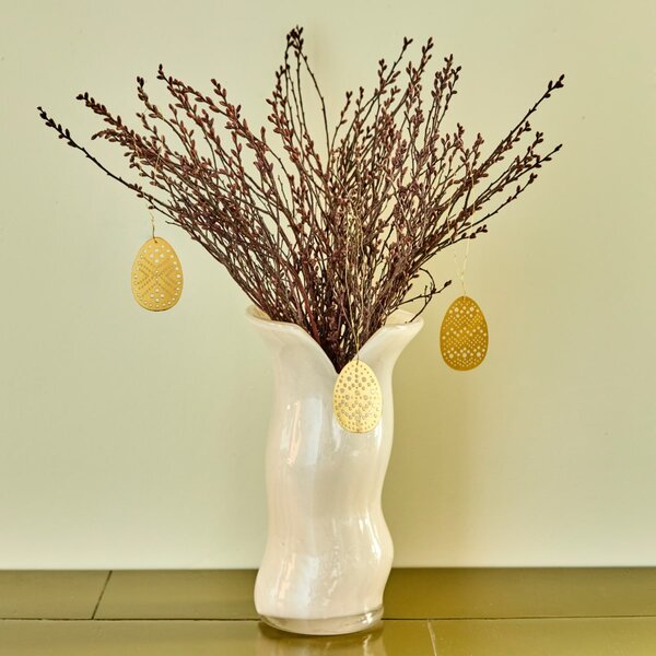 Velkonočná dekorácia Egg Cut Gold – sada 3 ks