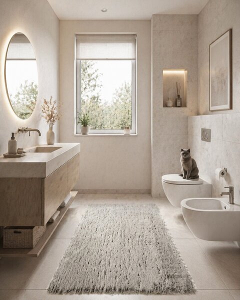 BO-MA , Kúpeľňová predložka Rabbit New taupe, 50x40, hnedá, kúpeľňa