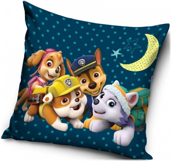 Velúrový vankúš Paw Patrol - Labková patrola - motív Nočná hliadka | 40 x 40 cm