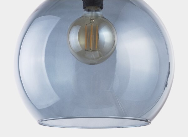 Luster na lanku CUBUS 1xE27/60W/230V modrá