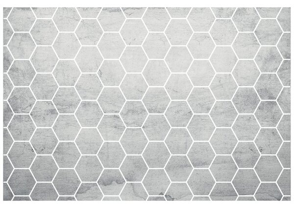 Tapeta šedý hexagón vzor