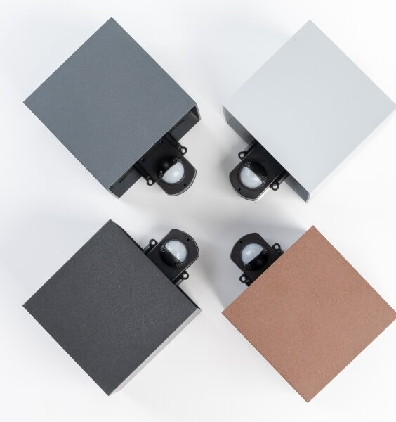 BRILAGI - LED vonkajšie nástenné svietidlo s čidlom CUBE LED/6W/230V antracit