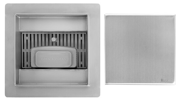 Odtokový žľab REA NEO Nickel Brush 12x12