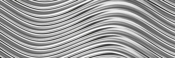 DIMEX | Fototapeta do kuchyne Strieborné vlny KI-180-103 | 180 x 60 cm | metalická, šedá