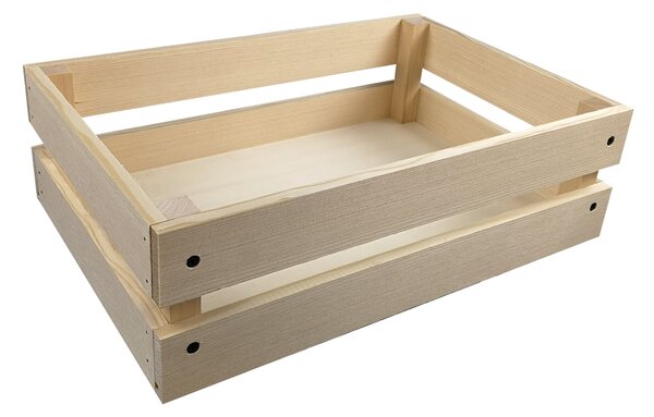 AMADEA Drevená skladacia bednička z masívneho dreva, 40x27x12 cm