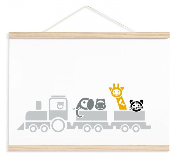 Pieris design Detský plagát - Stroj so zvieratami