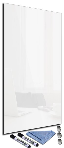 Magnetická sklenená tabuľa 34x72cm - bílá