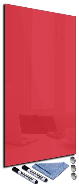 Magnetická sklenená tabuľa 100x40cm - červená