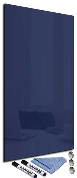 Magnetická sklenená tabuľa 100x40cm - tmavě modrá