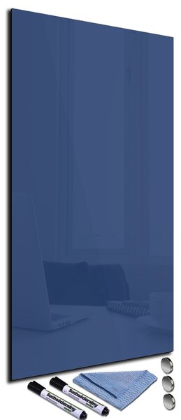 Magnetická sklenená tabuľa 120x40cm - tmavě modrá