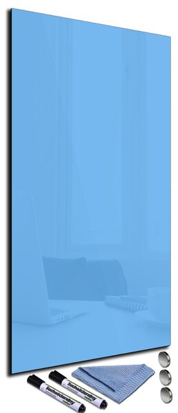 Magnetická sklenená tabuľa 100x40cm - nebeská modrá