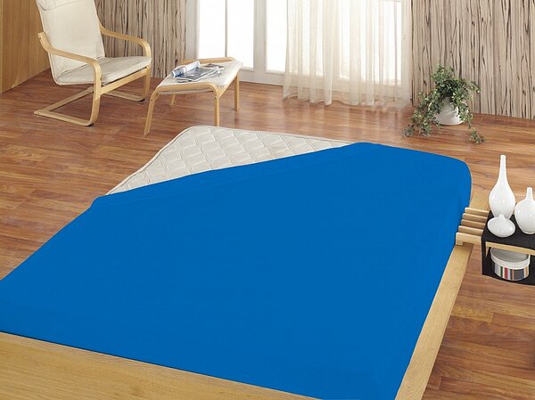 Prestieradlo Středně modré JERSEY PREMIUM Jersey PREMIUM 90-100 x 200-220/30