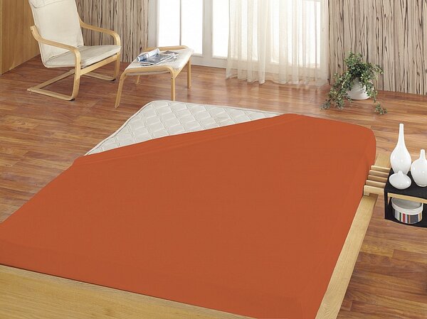 Prestieradlo Cihlové JERSEY PREMIUM Jersey PREMIUM 90-100 x 200-220/30