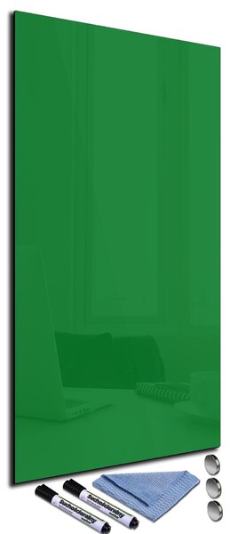 Magnetická sklenená tabuľa 34x72cm - zelená