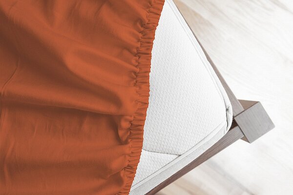 Prestieradlo Cihlové JERSEY PREMIUM Jersey PREMIUM 90-100 x 200-220/30