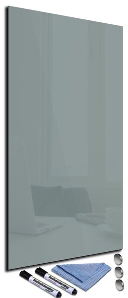 Magnetická sklenená tabuľa 34x72cm - betonová šedá