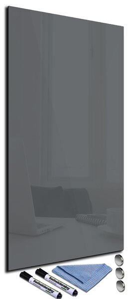Magnetická sklenená tabuľa 34x72cm - tmavě šedá