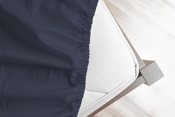 Prestieradlo Tmavě modré JERSEY PREMIUM Jersey PREMIUM 90-100 x 200-220/30