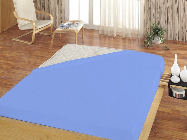 Prestieradlo Světle modré JERSEY PREMIUM Jersey PREMIUM 90-100 x 200-220/30
