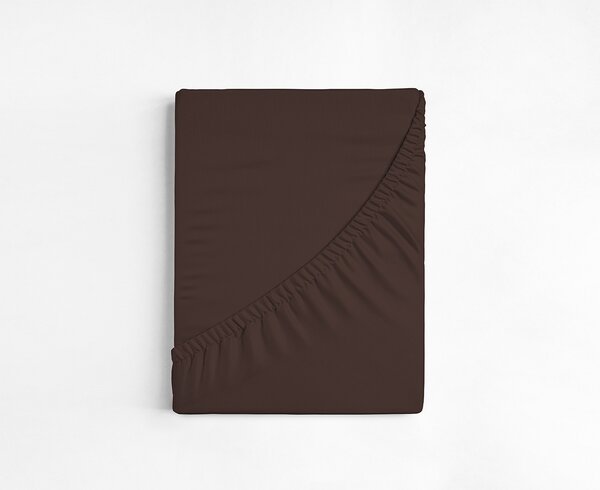 Prestieradlo Tmavě hnědé JERSEY PREMIUM Jersey PREMIUM 90-100 x 200-220/30