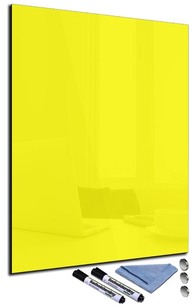 Magnetická sklenená tabuľa 60x90cm - žlutá