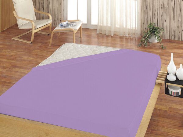 Prestieradlo Světle fialové JERSEY PREMIUM Jersey PREMIUM 90-100 x 200-220/30