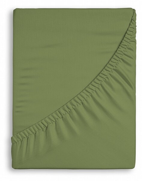 Prestieradlo Středně zelené JERSEY PREMIUM Jersey PREMIUM 90-100 x 200-220/30