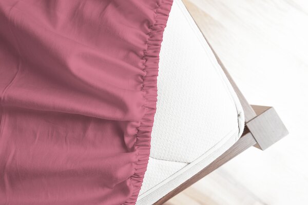 Prestieradlo Tmavě růžové JERSEY PREMIUM Jersey PREMIUM 90-100 x 200-220/30
