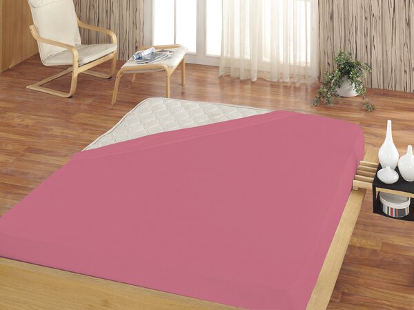 Prestieradlo Tmavě růžové JERSEY PREMIUM Jersey PREMIUM 90-100 x 200-220/30