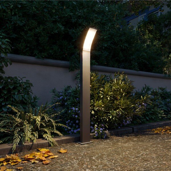 Záhradné stĺpikové svietidlo LED 2700K antracitová IP44 PHILIPS UltraEfficient Splay 8721103110039