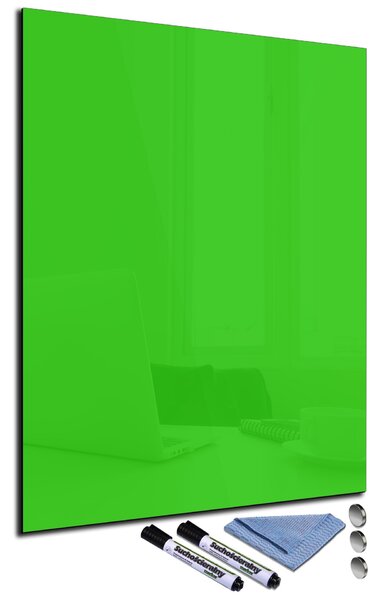 Magnetická sklenená tabuľa 60x90cm - apple zelená