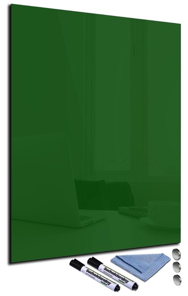 Magnetická sklenená tabuľa 90x80cm - tmavě zelená