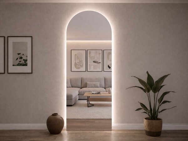 Atypické zrkadlo do kúpeľne s LED osvetlením A38 35×93