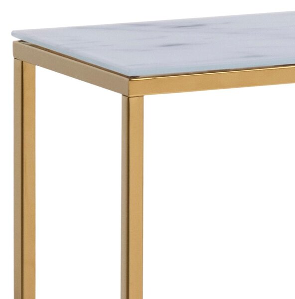 Actona Konzolový stolík Alisma mramor biely