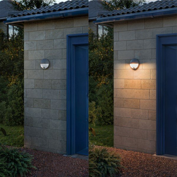 Vonkajšie nástenné svietidlo so senzorom LED 2700K antracitová IP44 PHILIPS UltraEfficient Capricorn 8721103109996