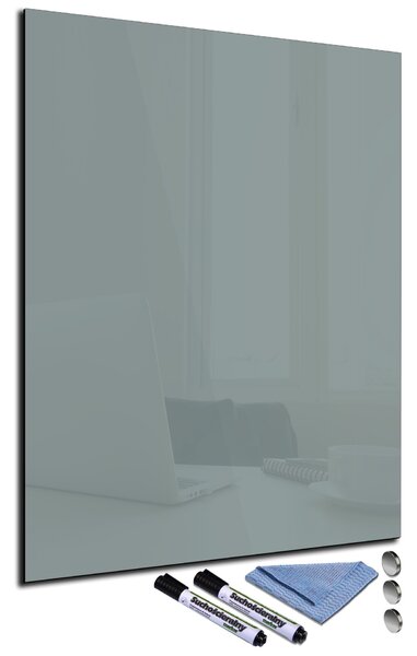 Magnetická sklenená tabuľa 60x90cm - betonová šedá