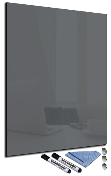 Magnetická sklenená tabuľa 60x90cm - tmavě šedá